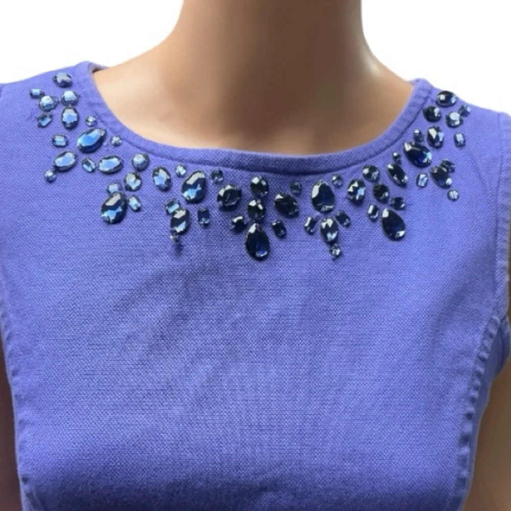 Talbots - EC -Purple Embellished Mini Dress - Picture 3 of 4